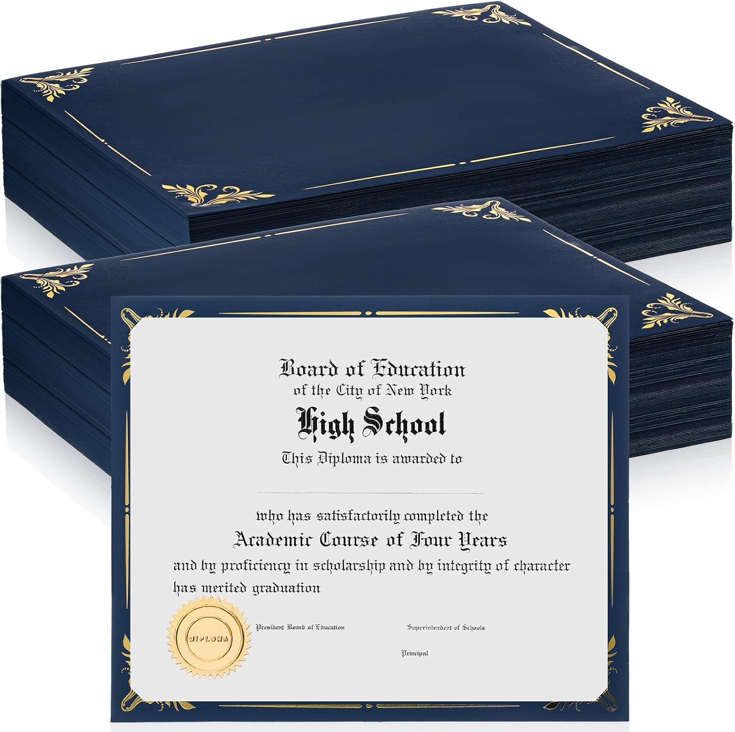 Geosar 200 Pack Certificate Holders for Elegant Document Display