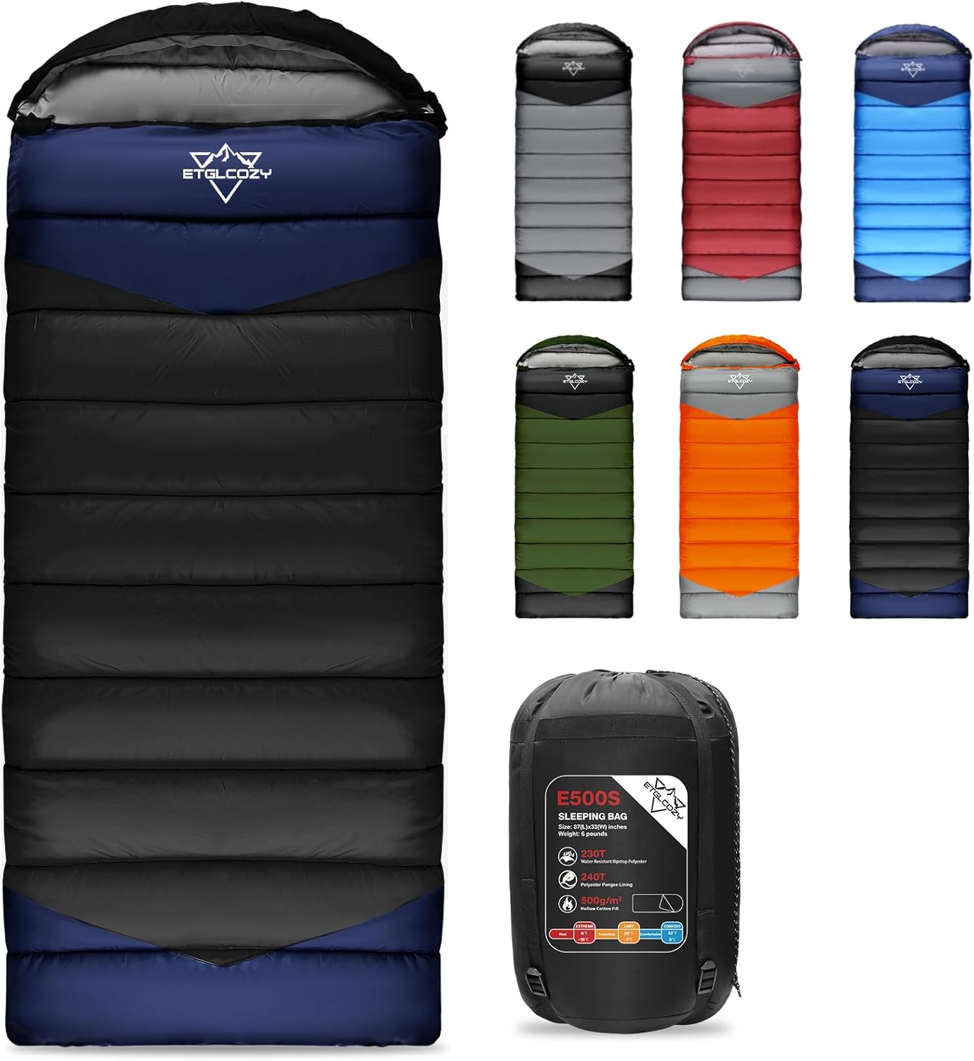 Sleeping Bag for Adults Cold Weather Lightweight Camping Gear