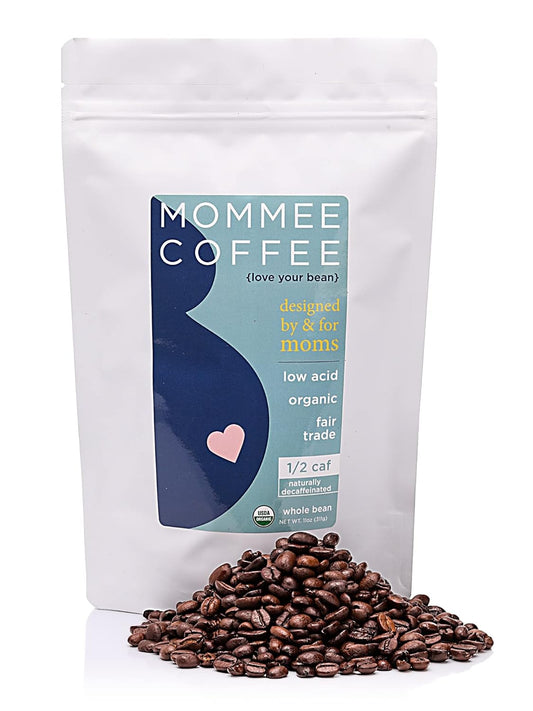 Mommee Coffee Half Caf Low Acid - Smooth Caramel Flavor
