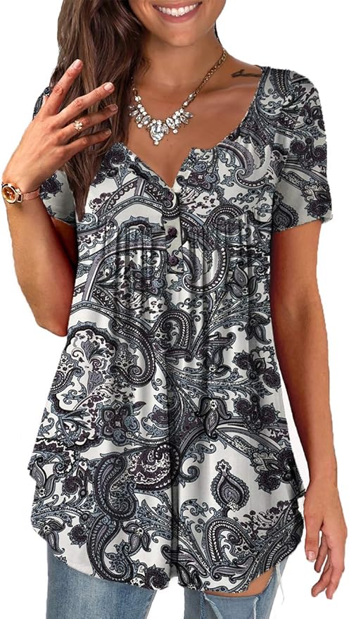 a.Jesdani Womens Summer Plus Size Tunic Tops for Casual Wear