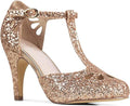 J. Adams Pepper Mary Janes - Vintage Cutout Low Kitten Heels