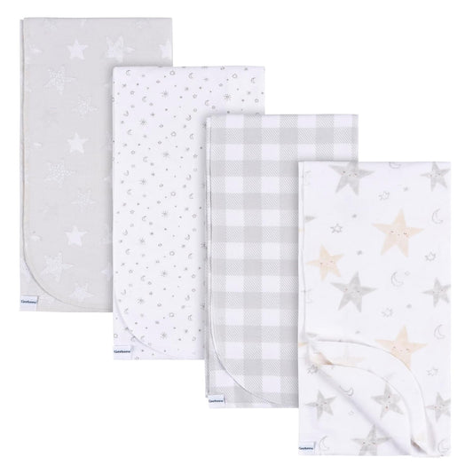 Gerber Celestial Flannel Blankets - Pack of 4