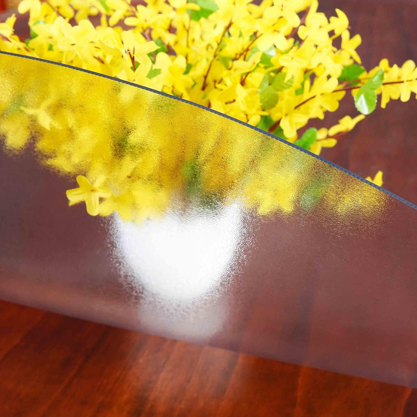 36 Inch Round Frosted Table Cover Protector for Dining Tables