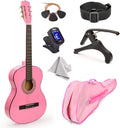 30in Wood Classical Guitar for Kids with Case and Accessories