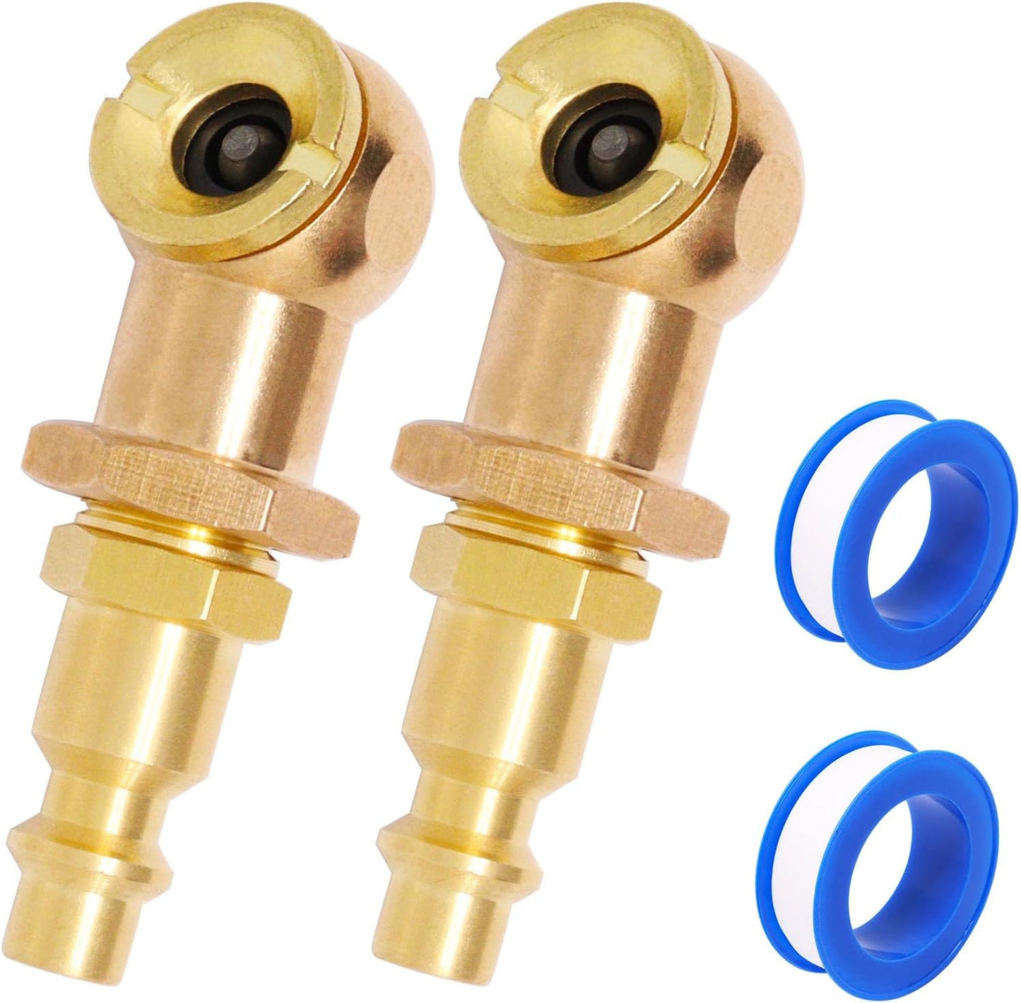 Fast Inflate 2Pcs Brass Air Chuck Set for Quick Tire Inflation