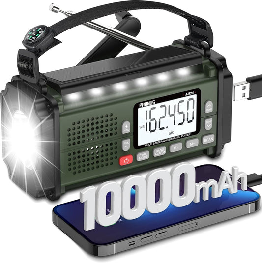PRUNUS J-924 Hand Crank Radio with Emergency Power Supply
