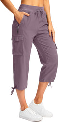 Soothfeel Women's Cargo Capris Pants with 6 Pockets - Quick Dry Shoes
