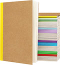 A5 Lined Kraft Composition Notebooks Bulk 40 Pack - Durable College