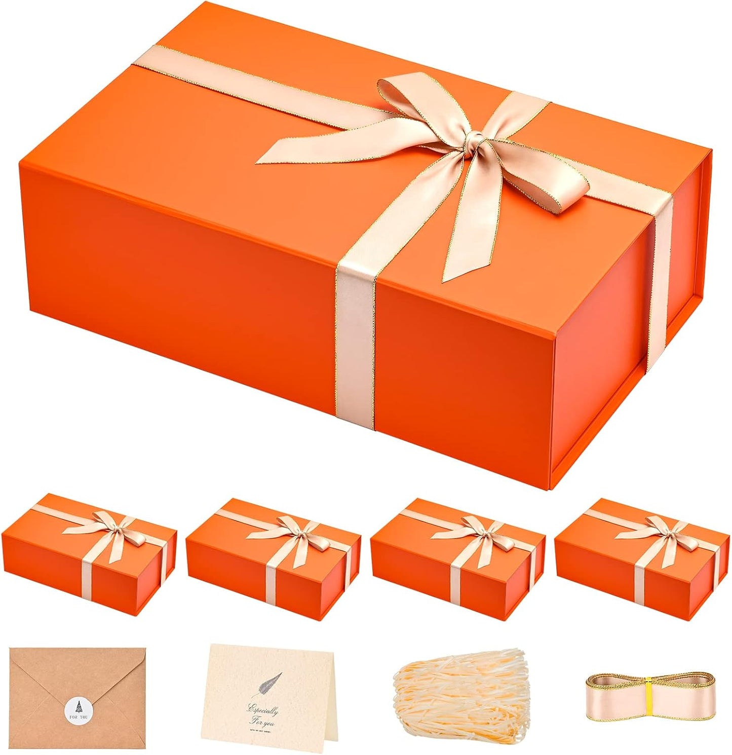 LIFELUM Gift Boxes 5 Pack with Lids for Perfect Present Wrapping