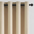 Beige Velvet Blackout Curtains - 84 Thermal Insulated
