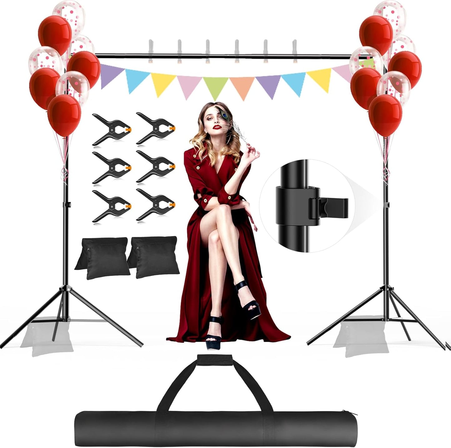 Backdrop Stand for Photography Parties and Weddings - 10 x 10FT