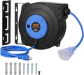 Retractable Extension Cord Reel 50 FT - Heavy Duty Power Reach