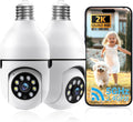 2K Light Bulb Security Camera 5G & 2.4Ghz WiFi - Color Night Vision