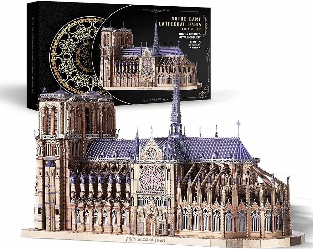 Piececool 3D Metal Puzzles for Adults - Notre Dame Model Kit