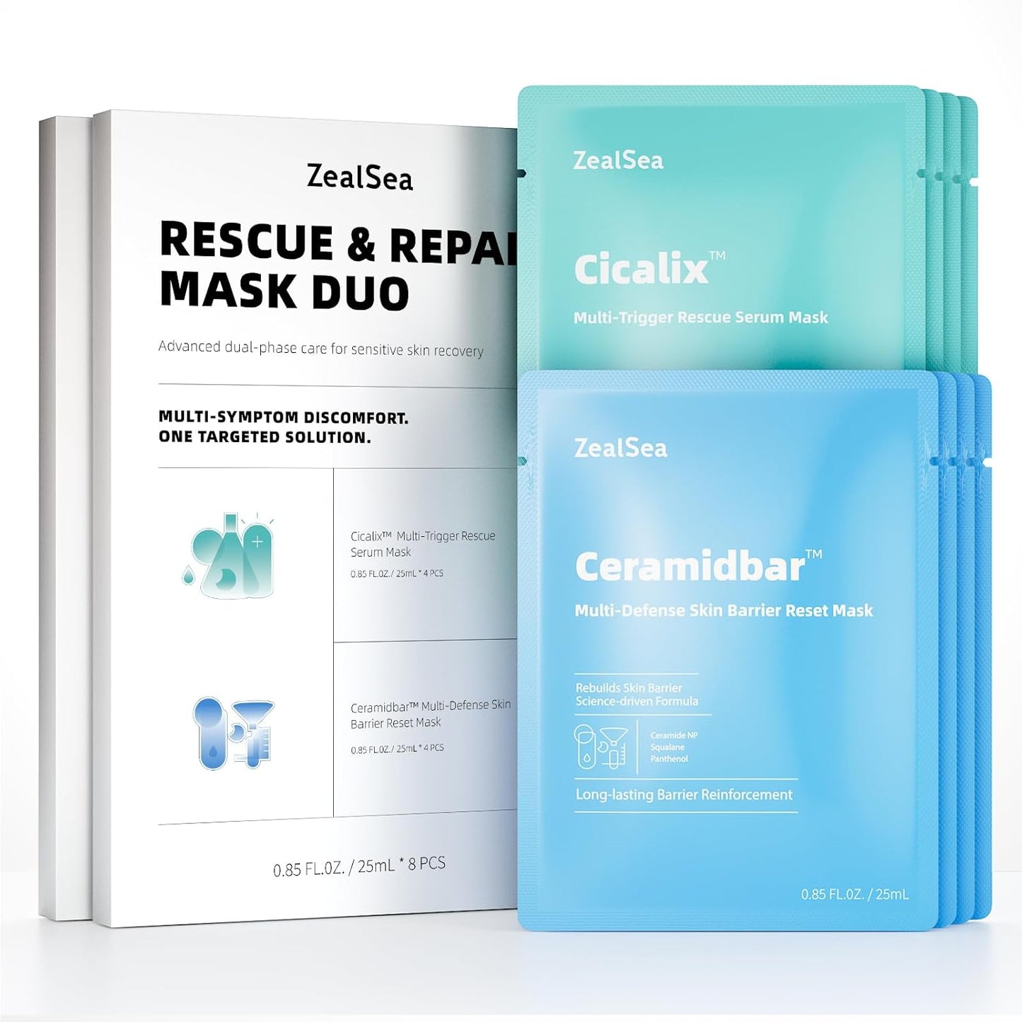 ZealSea Cicalix & Ceramidbar Face Masks for Sensitive Skin