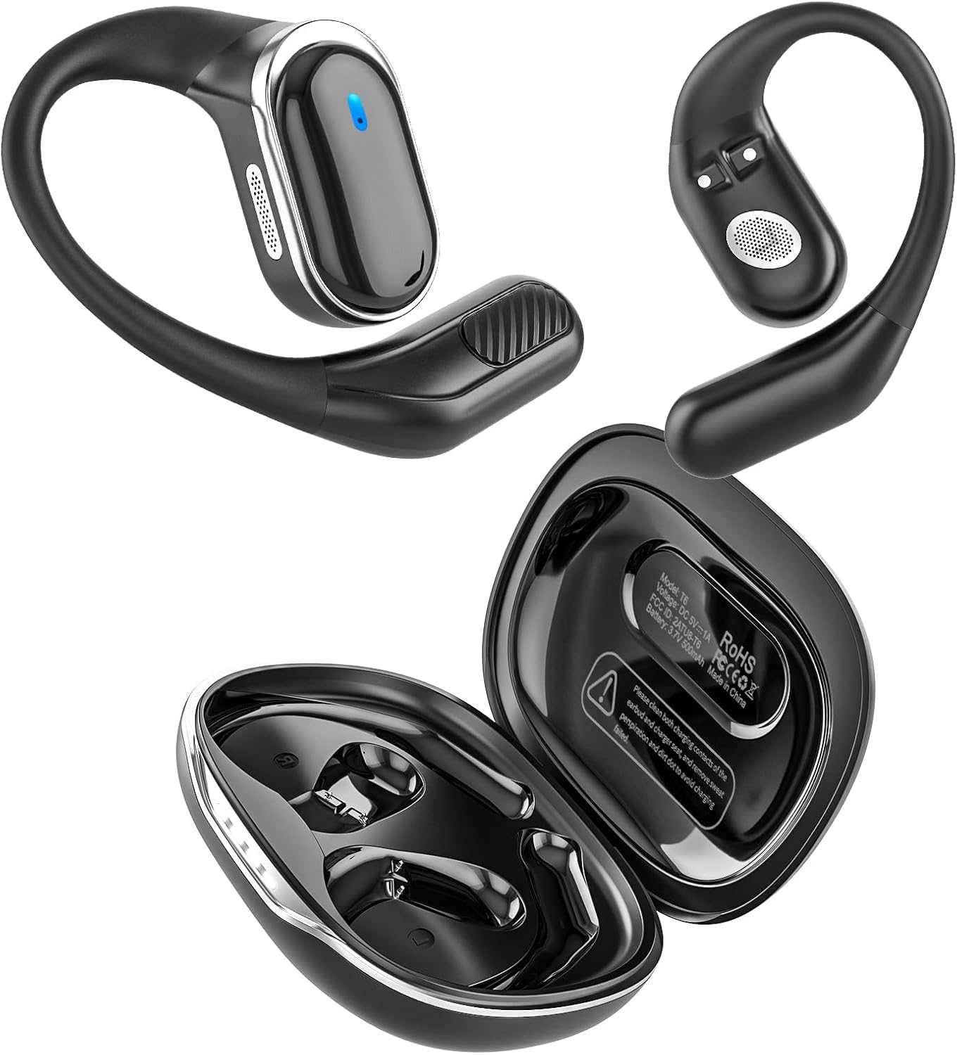 Open Ear Headphones with 50Hrs Playtime for Sports and Workouts