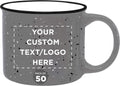 Custom Ceramic Campfire Coffee Mugs 13 oz Bulk Set of 50