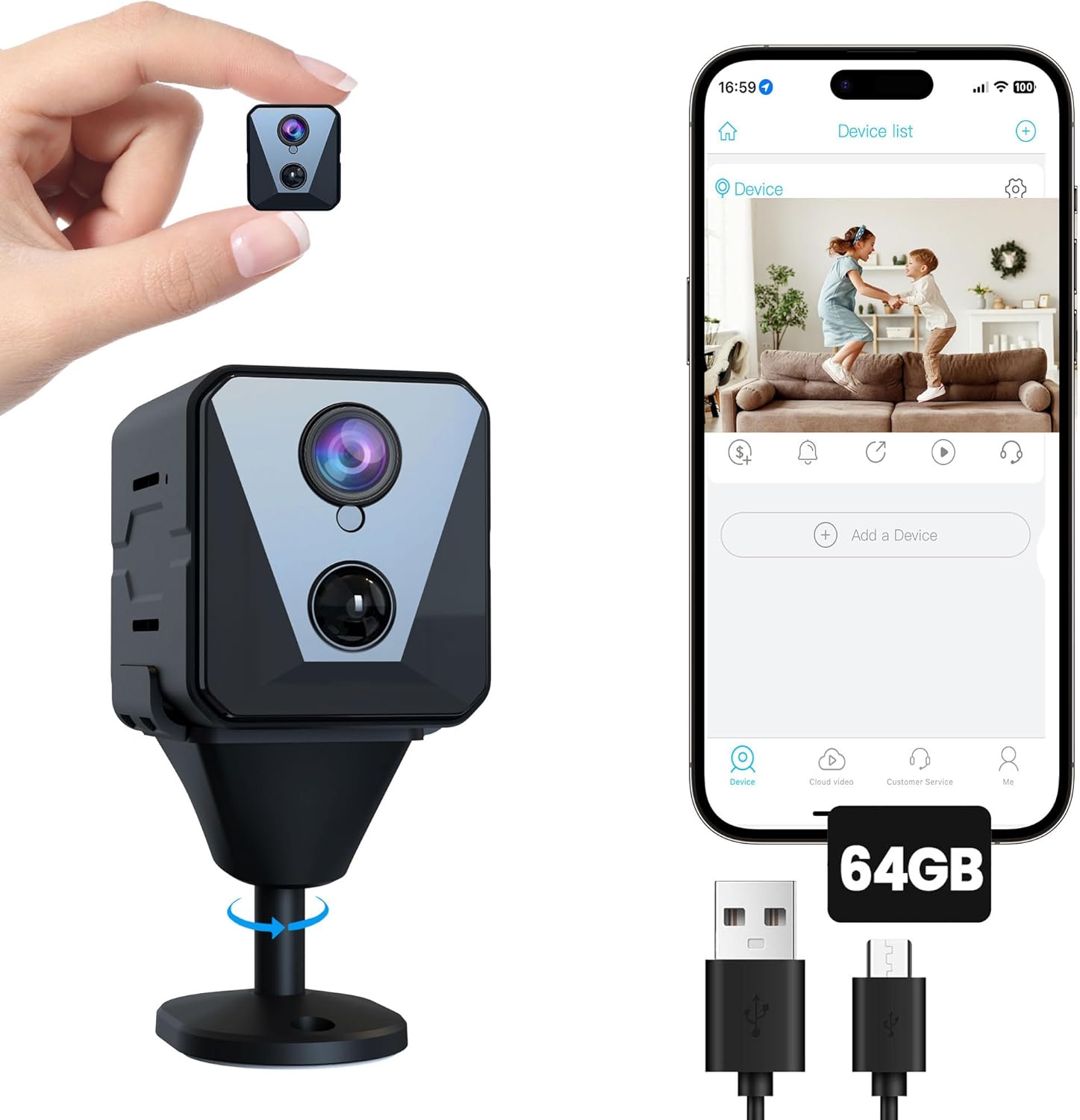 4K Security Camera with Night Vision and AI Detection Features