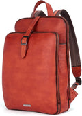 Leather Laptop Backpack for Women 15.6 in - Stylish Work Daypack