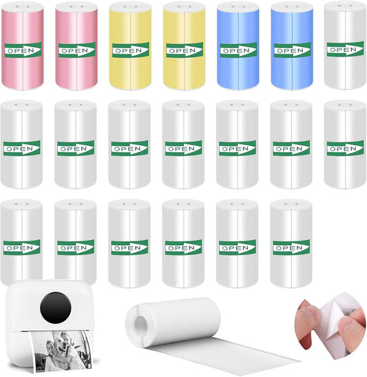 20PCS Mini Printer Paper Set - Print Photos & Notes Effortlessly!