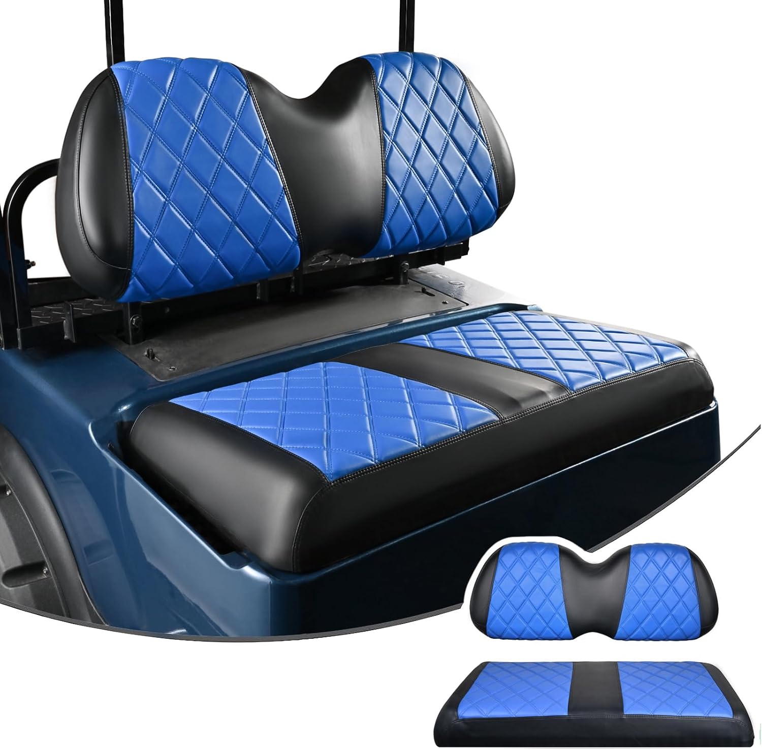NOKINS Golf Cart Diamond Seat Covers Kit for Club Car Precedent