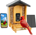 Smart Bird Feeder with Camera 2.5K HD Full Color Night Vision - Solar