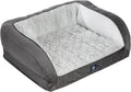 Serta Orthopedic Quilted Couch Dog Bed Slate Gray - Joint Support