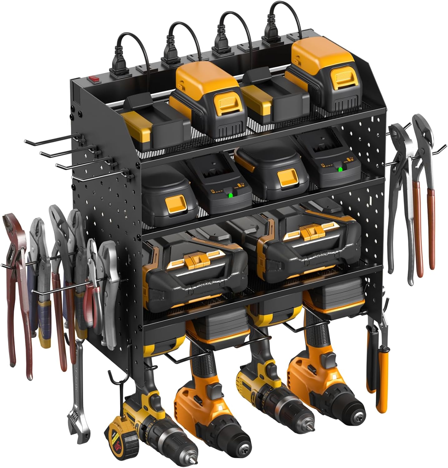 4 Layer Drill Holder & Charger Organizer by CCCEI