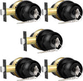 Probrico Black Door Knob Set for Exterior and Interior Doors