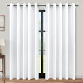 KOUFALL White Curtains 84 in - Semi Blackout Thermal Panels