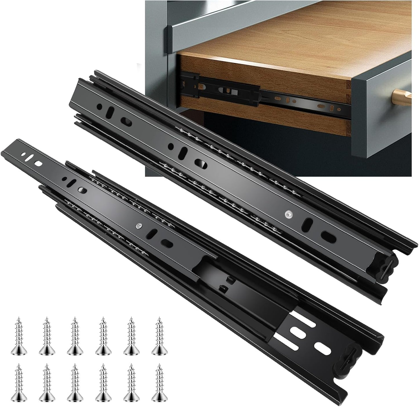 22 Inch Full Extension Drawer Slides for Smooth Operation