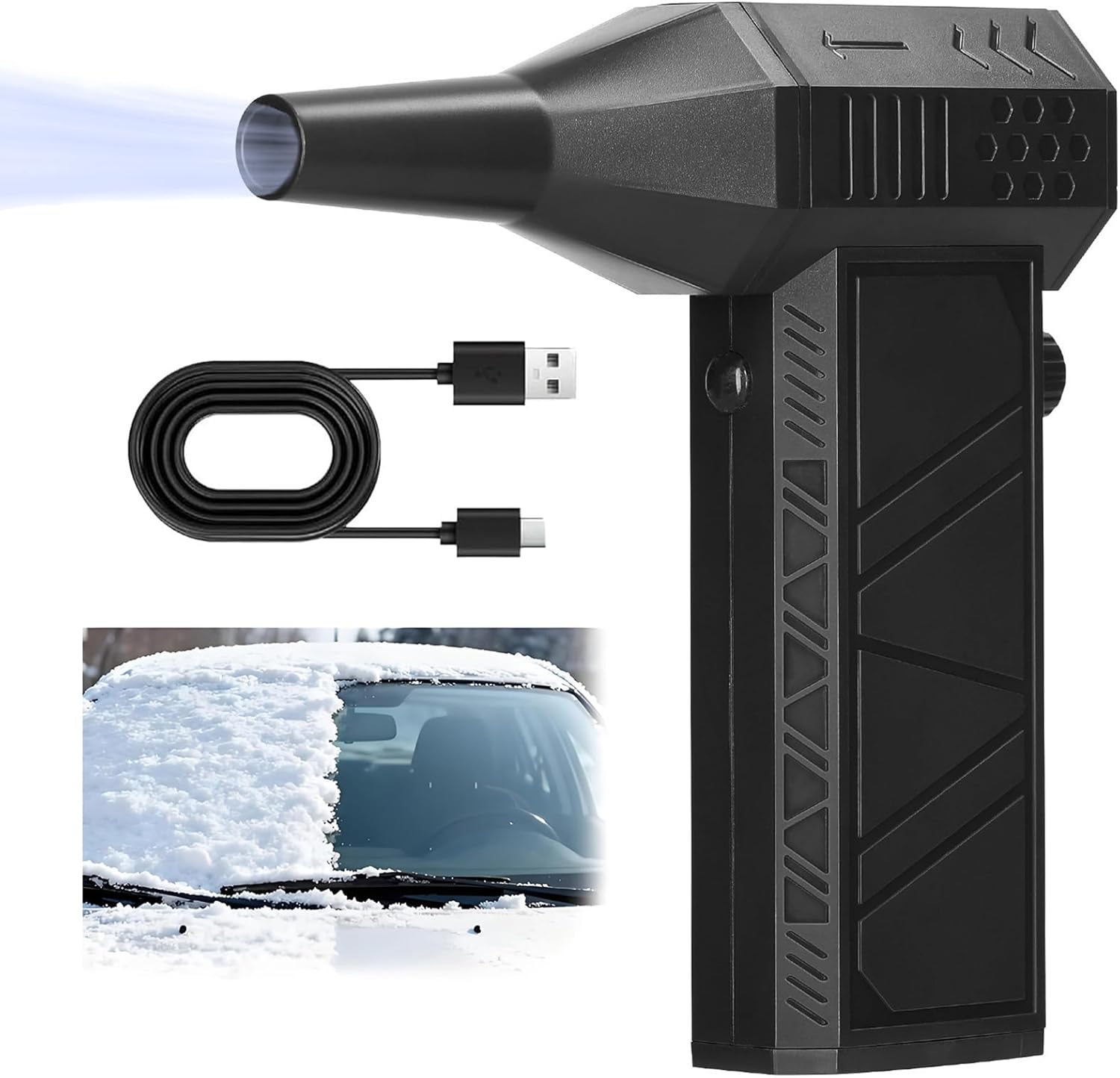 Snow Master Pro LED Turbo Blower: Powerful Mini Snow Clearing Tool