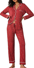Ekouaer Pajamas Women's Long Sleeve Sleepwear Set - Soft Comfortable