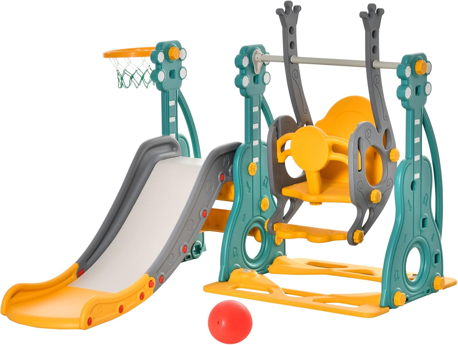 Qaba 3-in-1 Toddler Swing & Slide: Ultra-Safe Fun!