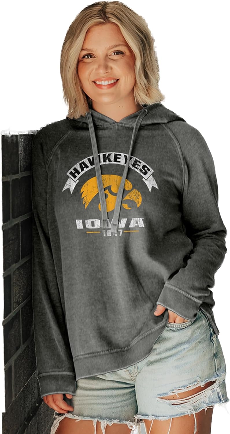 Iowa Hawkeyes Women's Burnout Vintage Scholar Hoodie Review