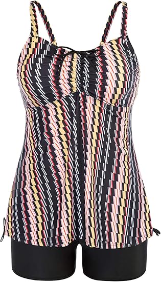 Hanna Nikole Plus Size Tankini Swimsuits for Women with Tummy Control