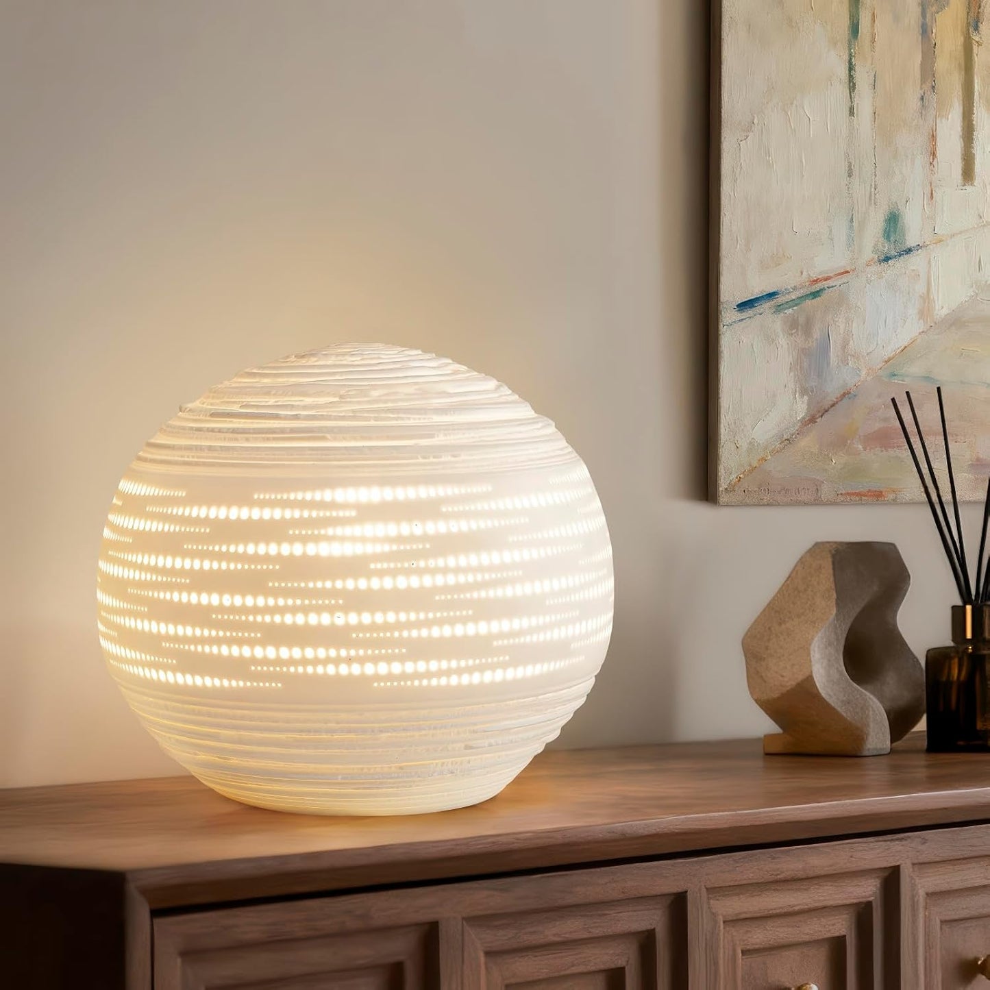 Modern Ceramic Table Lamp for Bedroom and Living Room Decor