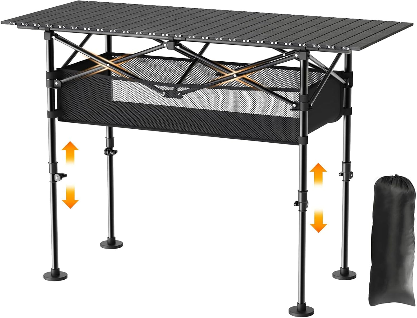 Height Adjustable Camping Table for Outdoor Adventures and BBQs