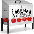 95 lb Chicken Feeder with 10 No-Waste Ports for Poultry