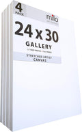 Milo Stretched Artist Canvas 24x30 in 4 Pack for Painting