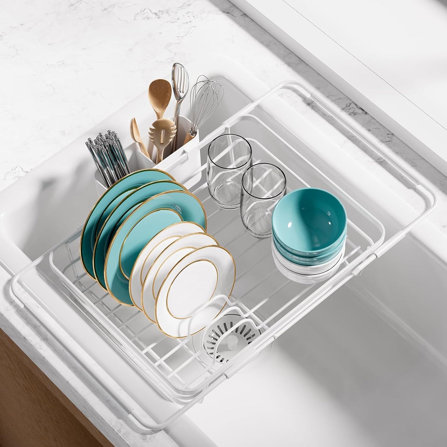 Stainless Steel Dish Drying Rack for Kitchen Counter Organization