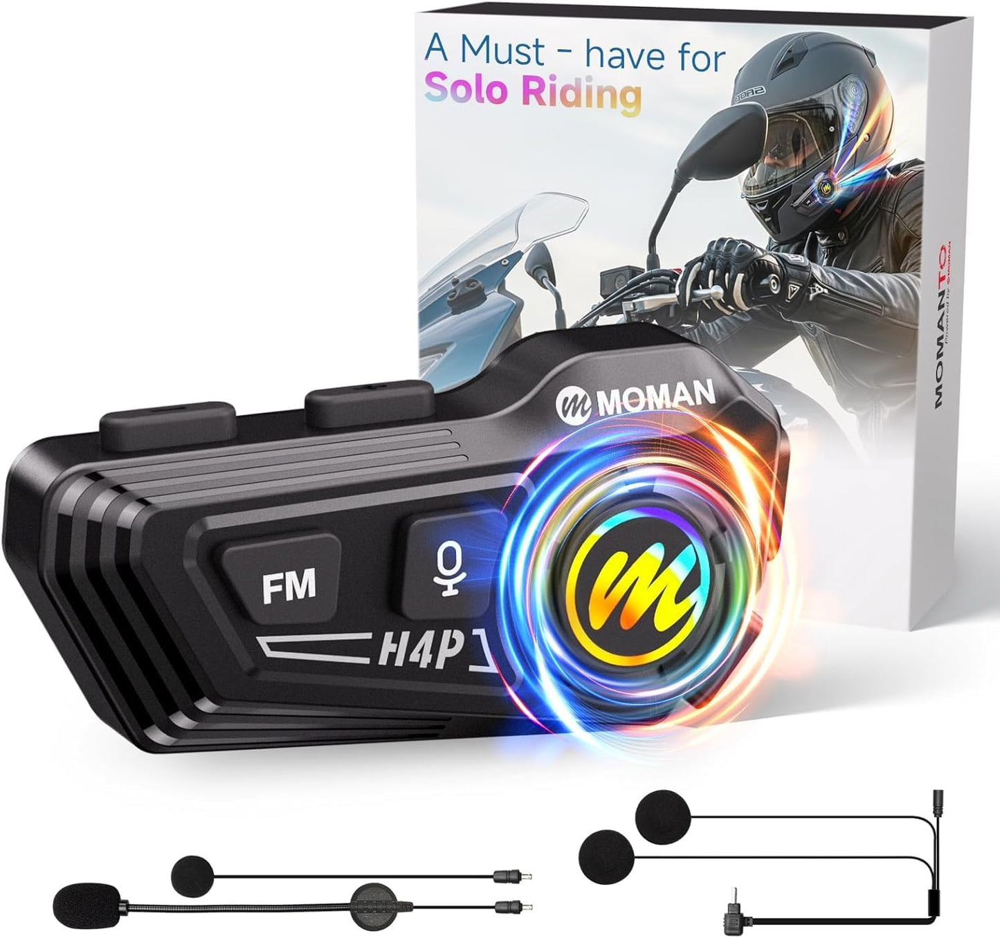 Motorcycle Helmet Headset with Hi-Fi Speakers and AI Voice Control