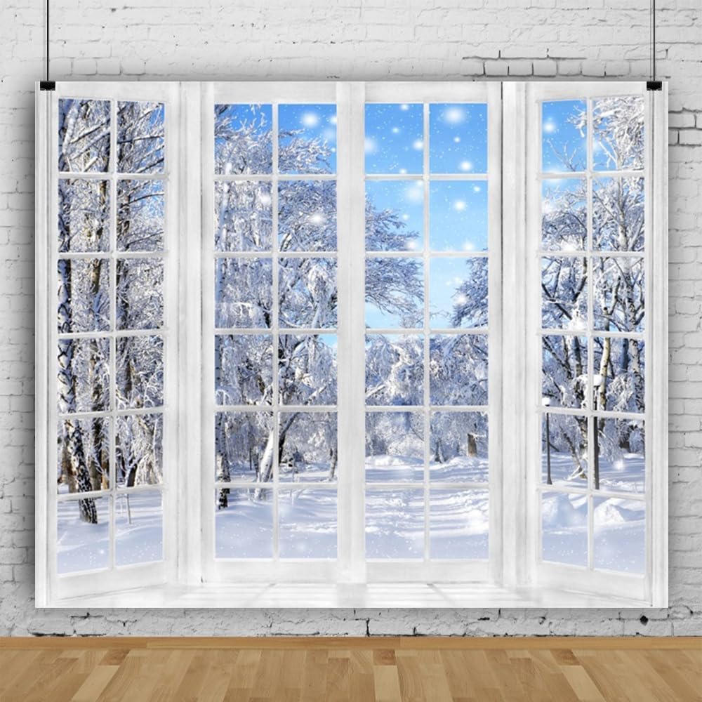 10x6.5ft Winter Backdrop for Christmas Photography Fun