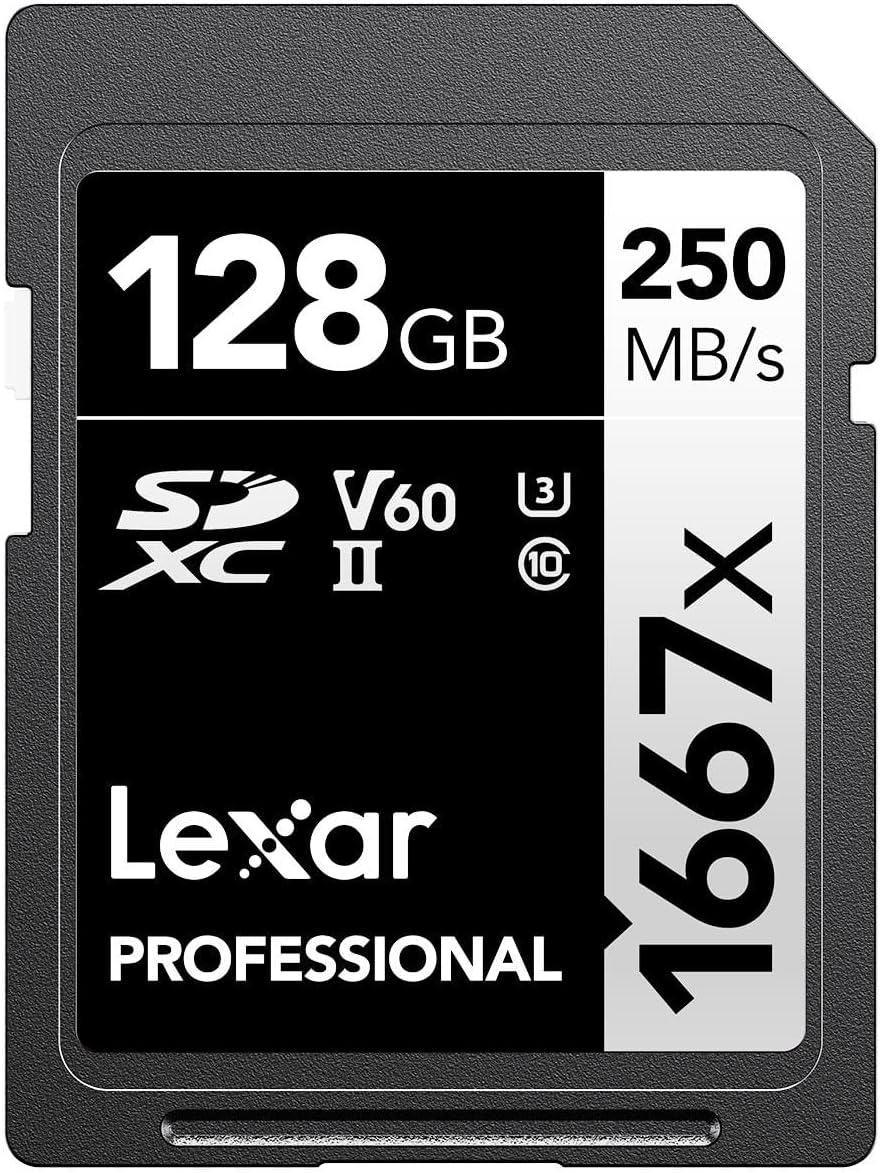 Lexar 128GB Professional SD Card - Up to 250MB/s Read Speed