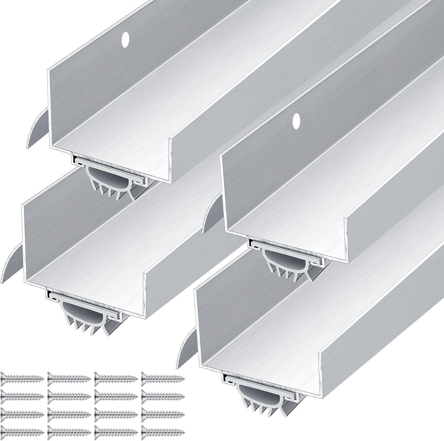 U Shaped Aluminum Door Bottom Sweep for Weatherproofing Needs