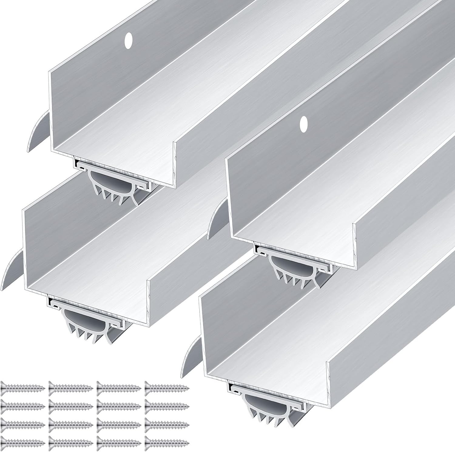U Shaped Aluminum Door Bottom Sweep for Weatherproofing Needs