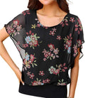 VIISHOW Women's Chiffon Batwing Blouse - Loose Summer Top