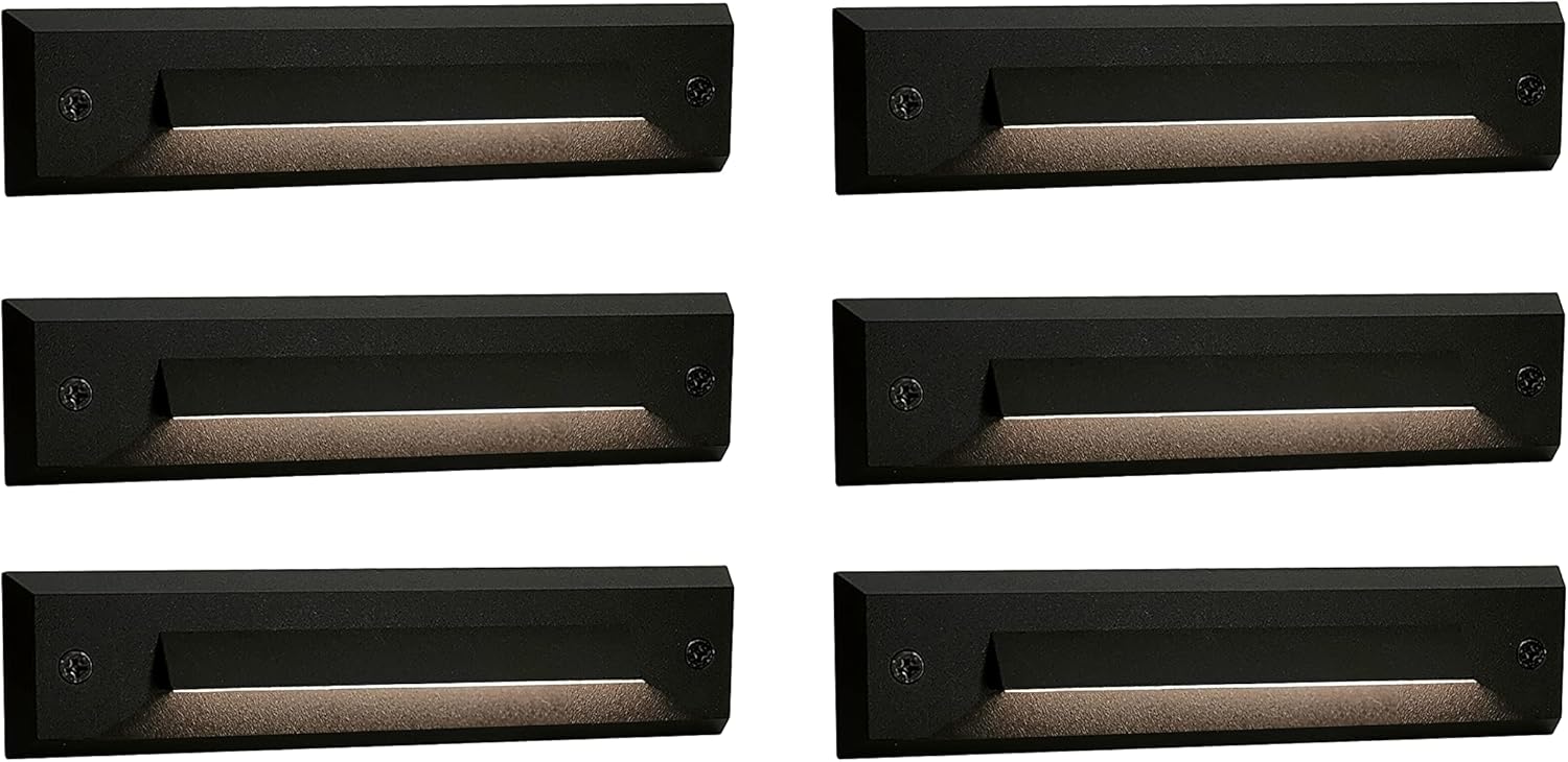 GKOLED 6-Pack Low Voltage LED Linear Step Lights for Outdoors