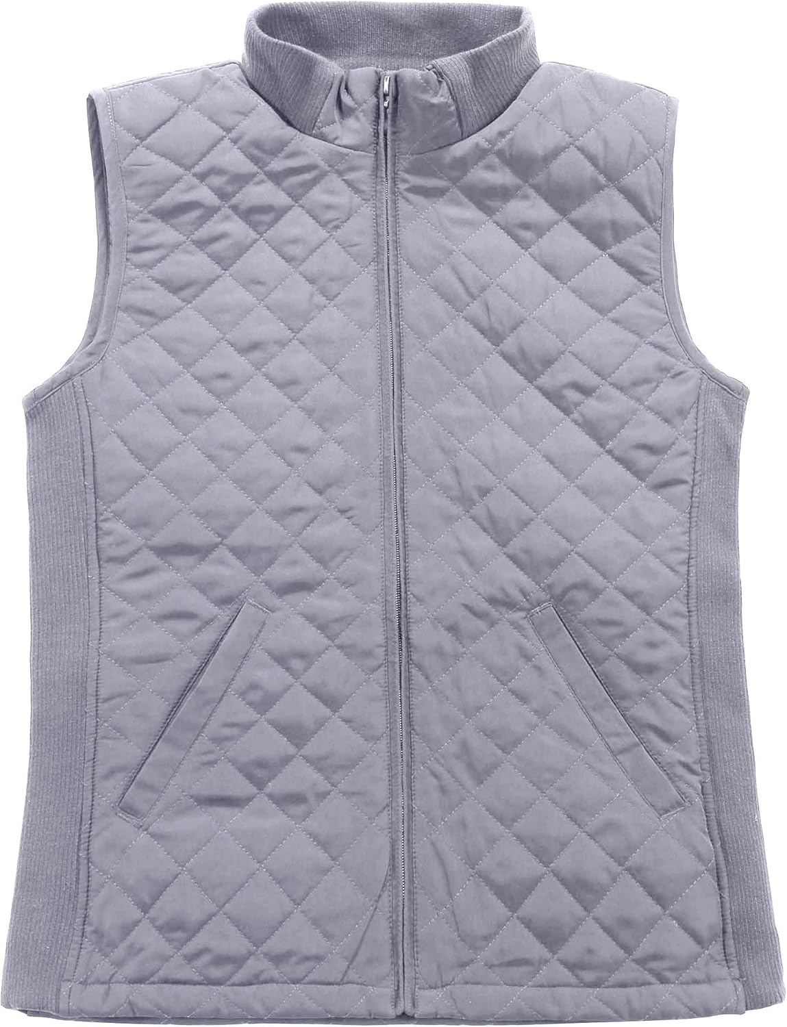 Bienzoe Women Quilted Casual Vest: Lightweight Packable Jacket