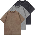 Mens Oversized Acid Wash Cotton T Shirt - Heavyweight Vintage Fit